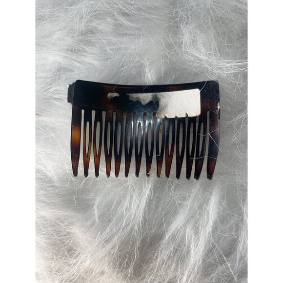 Vintage Decorative Tortoiseshell & Silver Hair Comb With Engraved Design - Picture 2 of 2